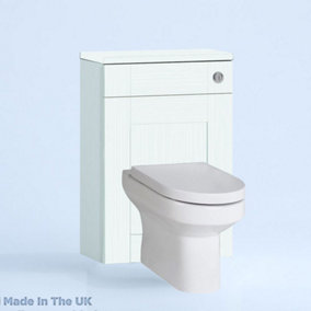 500mm Freestanding WC Unit (Fully Assembled) - Cartmel Woodgrain Ivory Slimline Depth With No Pan And No Cistern