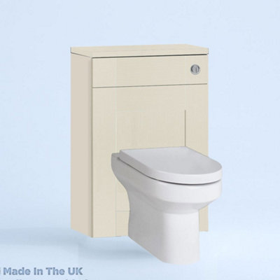 500mm Freestanding WC Unit (Fully Assembled) - Cartmel Woodgrain Mussel Standard Depth With No Pan And No Cistern