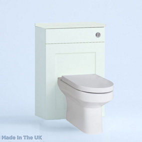 500mm Freestanding WC Unit (Fully Assembled) - Oxford Matt Ivory Slimline Depth With No Pan And No Cistern
