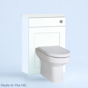 500mm Freestanding WC Unit (Fully Assembled) - Oxford Matt White Slimline Depth With No Pan And No Cistern