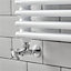 500mm (H) x 1000mm (W) Vertical Bathroom Towel Radiator - (Sailsbury - White) - (0.5m x 1.0m)