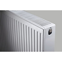 500mm (H) x 2200mm (W) - Type 22 Radiator - Double Panel - Double Convector - White Enamel (RAL 9016) - (0.5m x 2.2m) (20" x 87")