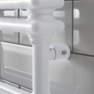 500mm (H) x 600mm (W) - Vertical Bathroom Towel Radiator - (Sailsbury - White) - (0.5m x 0.6m)
