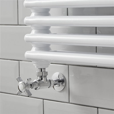 500mm (H) x 600mm (W) - Vertical Bathroom Towel Radiator - (Sailsbury - White) - (0.5m x 0.6m)