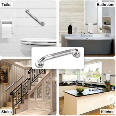 500mm Safety Grab Bar Bathroom Support Handle Steel Bath Shower Toilet ...