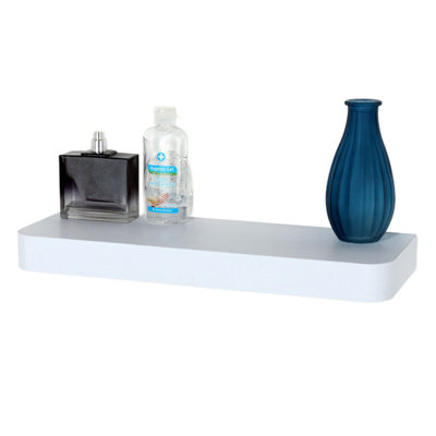 500mm Trent Narrow Floating Shelf Kit, Matt White