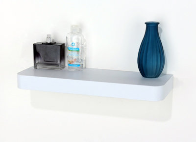 500mm trent narrow floating shelf kit, matt white