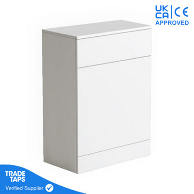 500mm WC Back to Wall BTW Toilet Cabinet Unit in Gloss White Price Comparisons | Compare The Build
