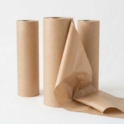 500mm x 6m Brown Kraft Paper Roll Premium Recyclable Wrapping Packing ...