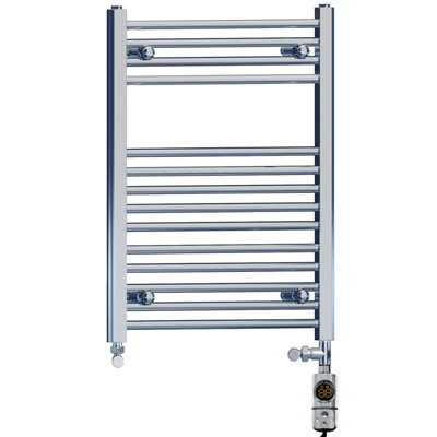 500mm x 750mm Chrome Dual Fuel Bathroom Towel Rail Radiator Heater - AF ...