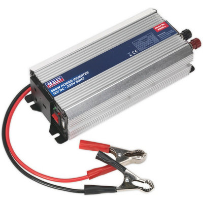 500w Power Inverter - 12V DC to 230V - 5V USB Port - Short Circuit Protection