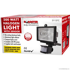 500W Sensor Light Security Floodlight Outdoor Halogen Garden Flood Light Safety