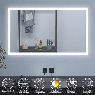 Led bathroom mirror on sale b&q