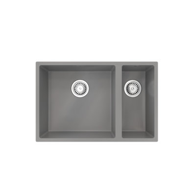 Kersin Dante Matt Grey Composite Undermount 1.5 Bowl Sink & Drainer (W) 670 X (L) 440mm from B&Q