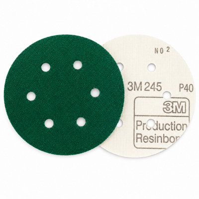 3M Hookit 245 P40 Sanding Discs 150mm 9 HolePack Of 50