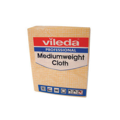 Vileda Medium Weight Cloth Yellow Pack Of 10 106402 from B&Q