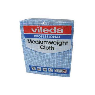Vileda Medium Weight Cloth Blue Pack Of 10 106399 from B&Q