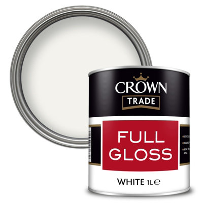 B&Q -  Trade Full Gloss White 1L - Image 4