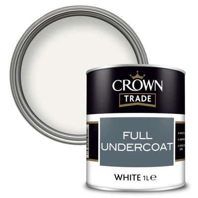 Crown Trade Full Undercoat White 1L from B&Q