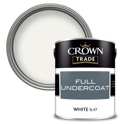 Crown Trade Full Undercoat White 5L from B&Q