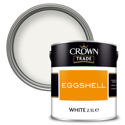 B&Q -  Trade Eggshell White 2.5LTough & Durable
