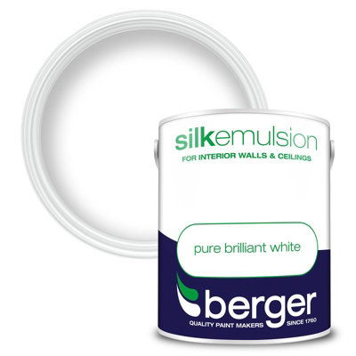 Berger Silk Emulsion Paint - Pure Brilliant White - 5L - Image 4