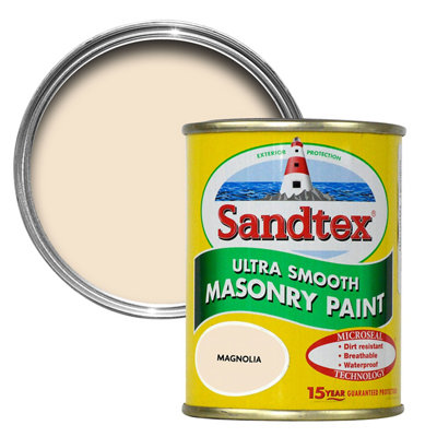 Sandtex Magnolia Ultra Smooth Masonry Paint150Ml Tester Pot from B&Q