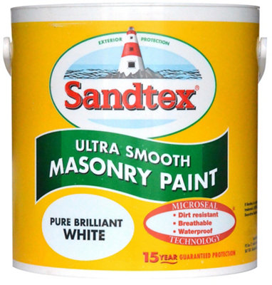Sandtex Micreseal Smooth Masonry Bril.white 2.5L 5068882 - Image 5