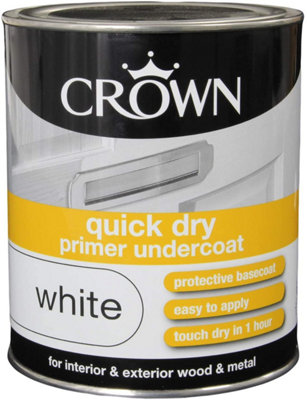 Crown White Quick Dry Primer Undercoat 750Ml