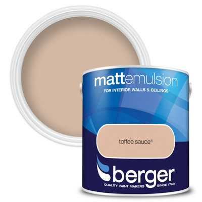 B&Q -  Matt Emulsion Paint Toffee Sauce2.5L