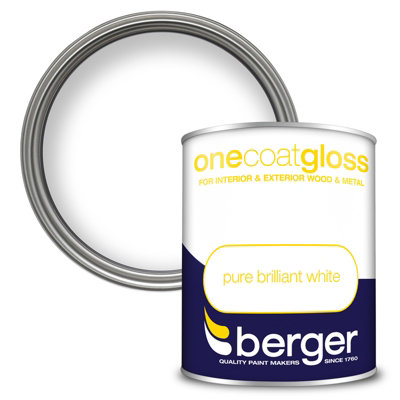Berger One Gloss Paint Brilliant White750Ml from B&Q