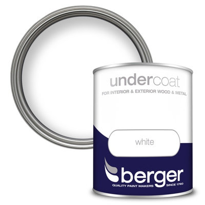 Berger Undercoat White Paint750Ml from B&Q
