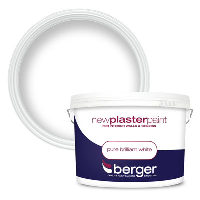 B&Q -  New Plaster Paint Pure Brilliant White10L
