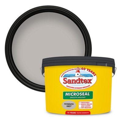 Sandtex Plymouth Grey Ultra Smooth Masonry Paint10L from B&Q