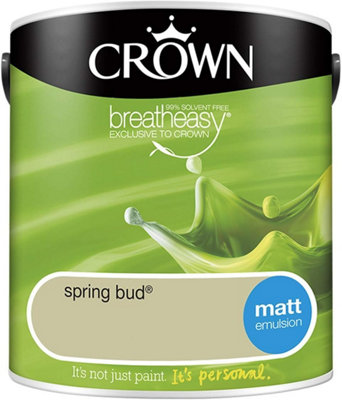 Crown Breatheasy Wall & Ceiling Matt Emulsion Paint - Spring Bud 2.5L