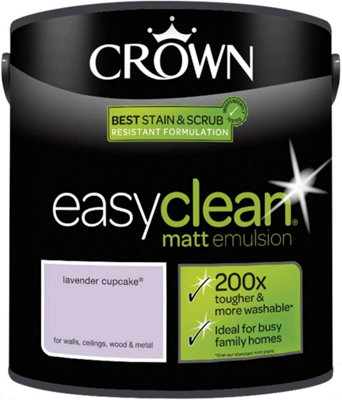 B&Q -  Easy Clean Matt Emulsion Walls & Ceilings Multi Surface Paint Lavender Cupcake 2.5L