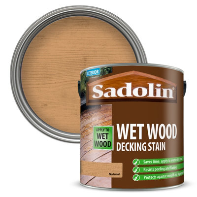 Sadolin Wet Wood Decking StainNatural2.5L from B&Q