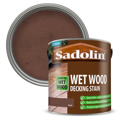 Sadolin Wet Wood Decking StainTeak2.5L from B&Q