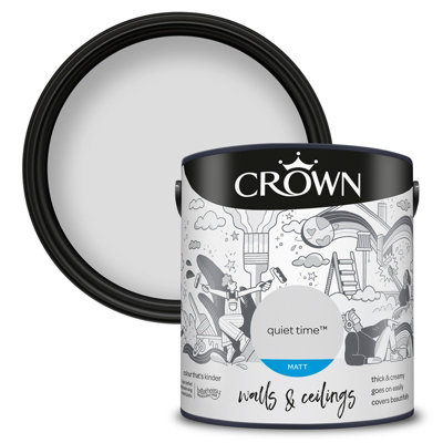 B&Q -  Walls & Ceilings Matt Emulsion Paint Quiet Time2.5L