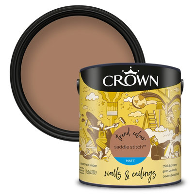 Crown Walls & Ceilings Matt Emulsion Paint Saddle Stitch2.5L from B&Q