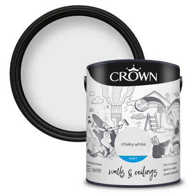 B&Q -  Walls & Ceilings Matt Emulsion Paint Chalky White5L