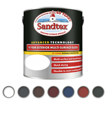 Sandtex 10 Year Exterior Multi Surface GlossAnthracite750Ml from B&Q
