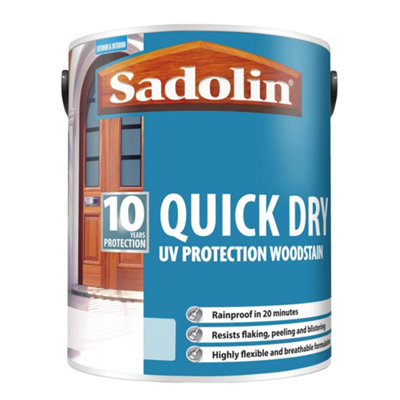 Sadolin Quick Dry Uv Protection Woodstain Teak 1L from B&Q
