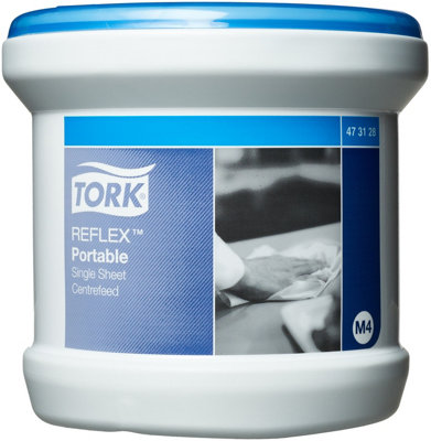 Tork Reflex Portable Dispenser And Roll Starter Pack 473188,blue,white from B&Q