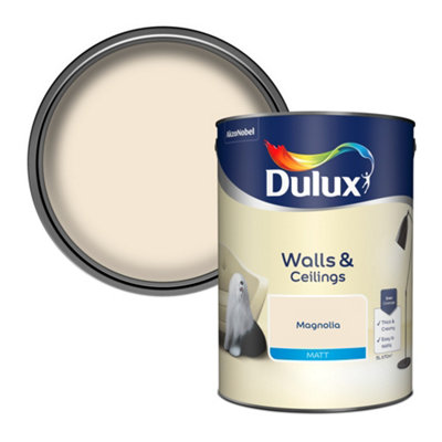 Dulux Walls & Ceilings Magnolia Matt Emulsion Paint5L from B&Q