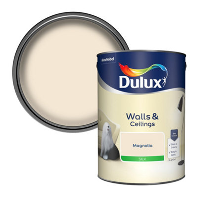 Dulux Magnolia Silk Emulsion Paint 5L - White - Water-based - Opaque - For Walls & Ceilings - Image 3