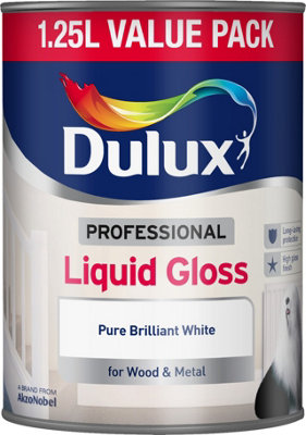 B&Q -  Professional Liquid Gloss Brilliant White 1.25L