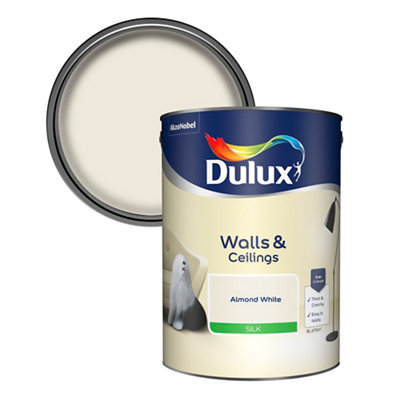 B&Q -  Walls & Ceilings Almond White Silk Emulsion Paint5L