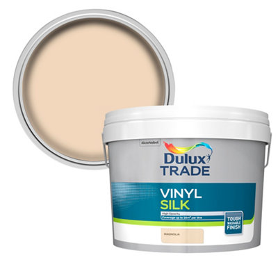 Dulux Trade Magnolia Silk Wall & Ceiling Emulsion Paint10L from B&Q