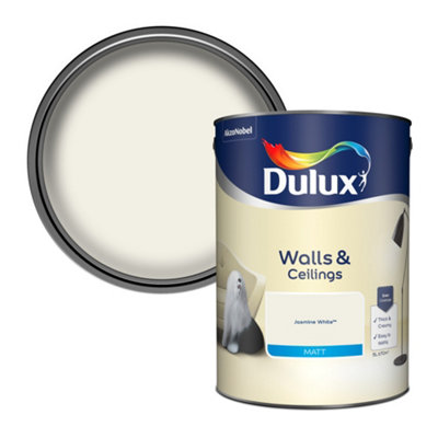 Dulux Walls & Ceilings Paint - Jasmine White - Matt Emulsion - 5L - Image 3